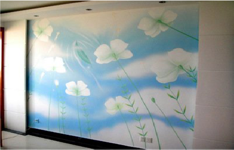 济源画墙绘怎么画好白云的蓬松感？