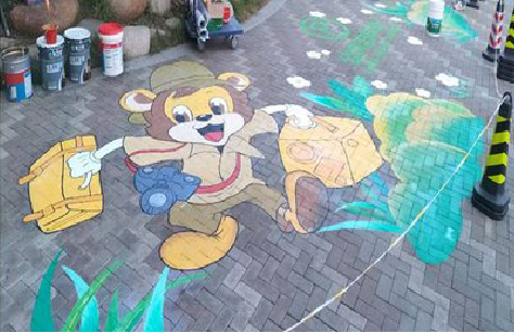 济源夏季画地面彩绘会遇到的问题