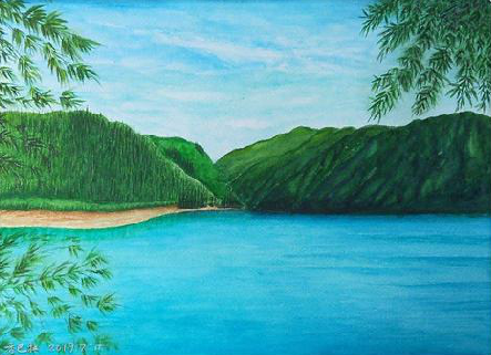 济源在墙绘中，如何绘画绿水青山？