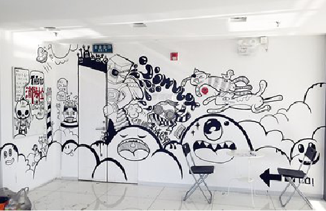 济源手绘墙并非传统涂鸦。